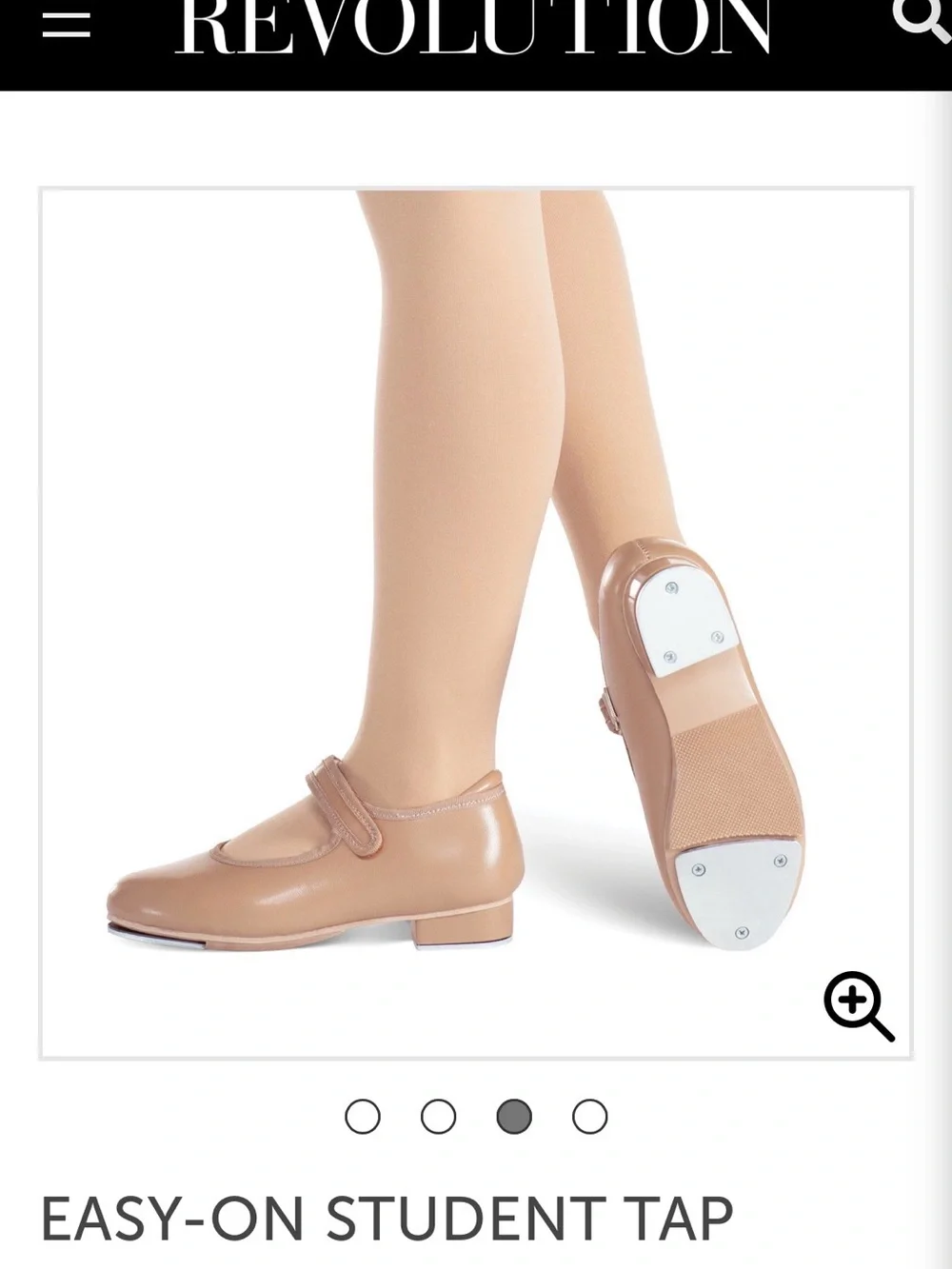 Revolution Girls' Dark Tan Tap Shoes - 13C